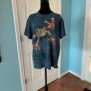 Vintage Frog Graphic T-Shirt Amphibian Nature Animal The Mountain Mens Medium